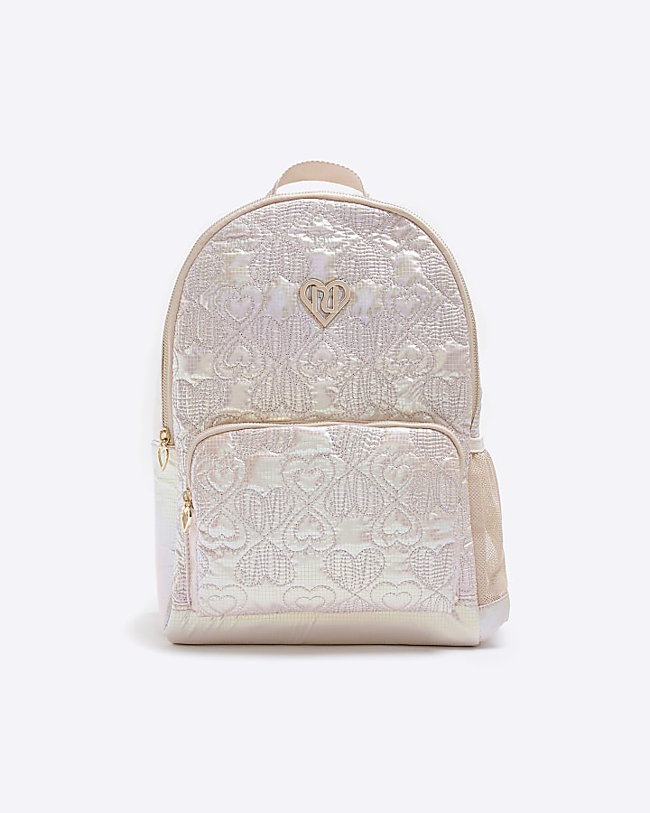 River island glitter backpack online