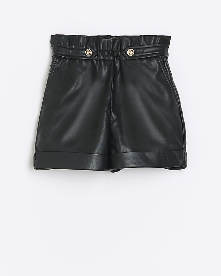 Black paperbag hot sale shorts