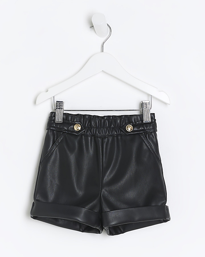 River island clearance leather shorts