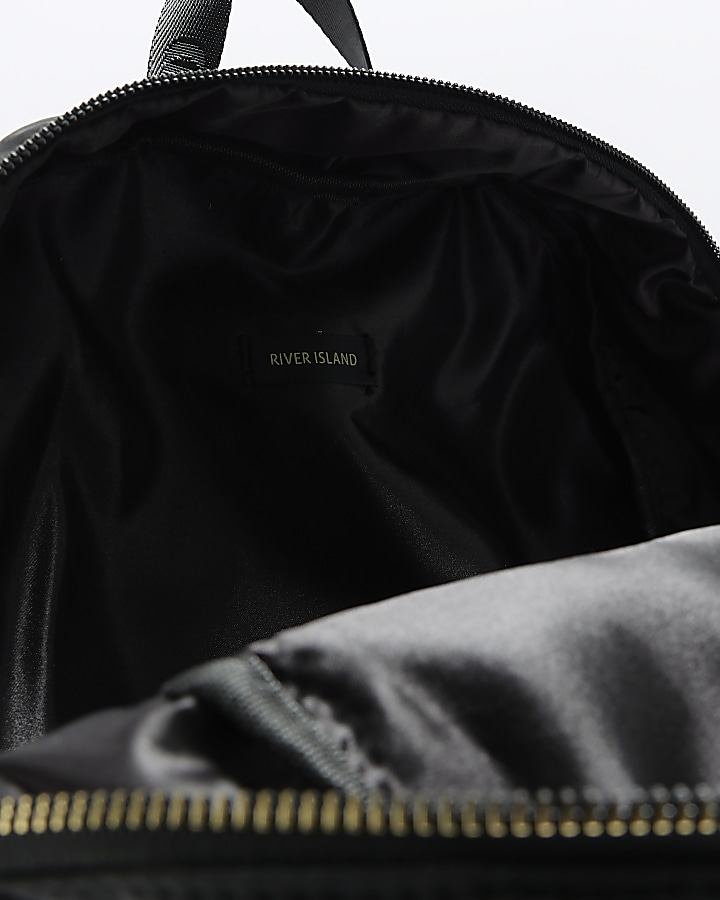 Girls black nylon backpack