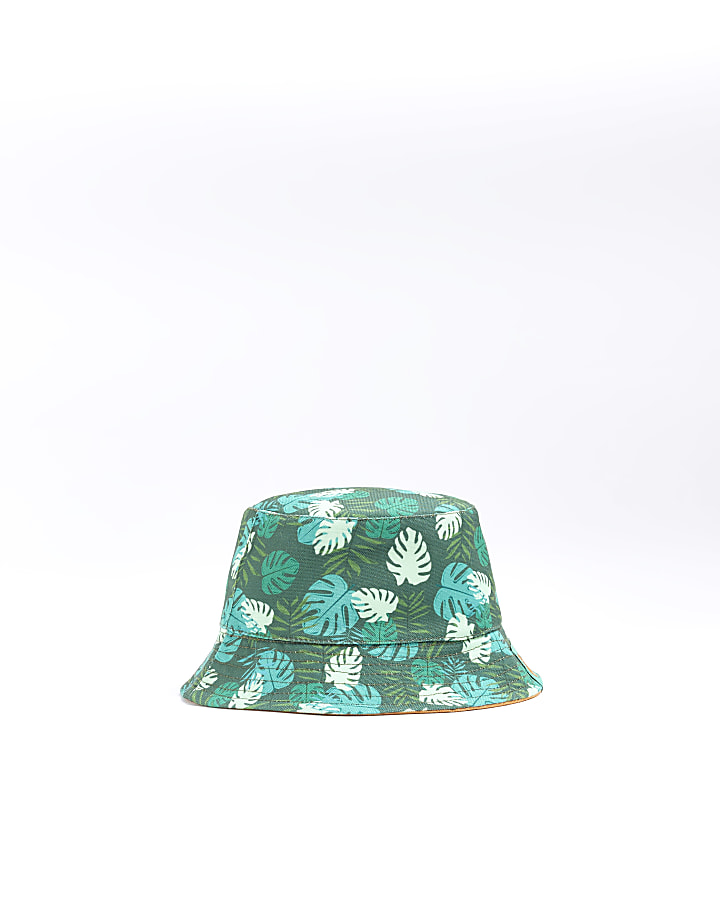 Mini boys green reversible bucket hat