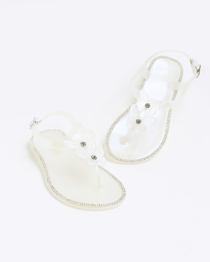 Girls pink jelly butterfly sandals