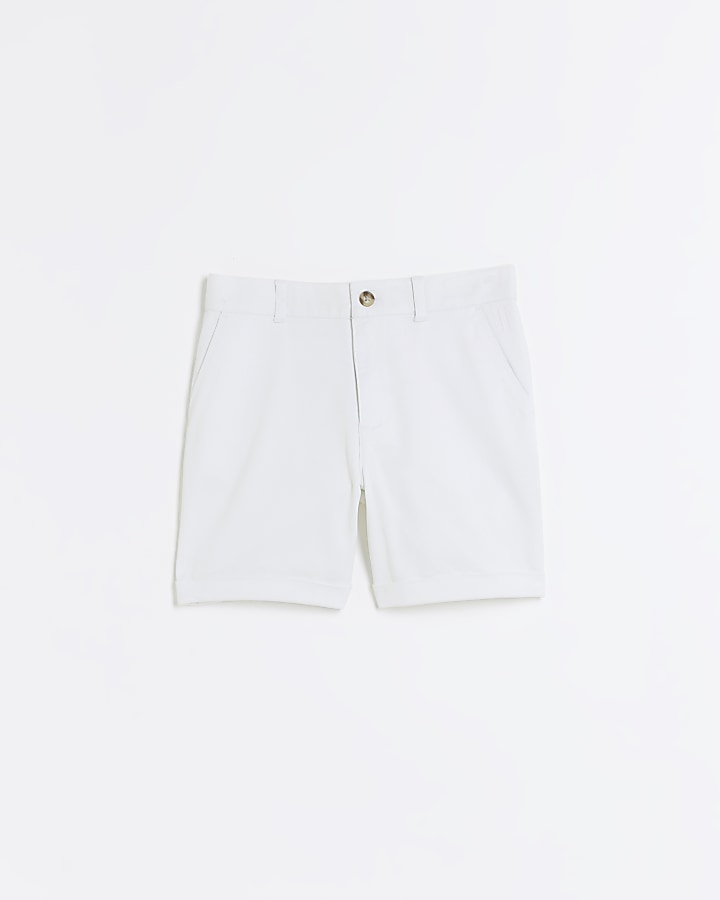 Boys White Chino Shorts