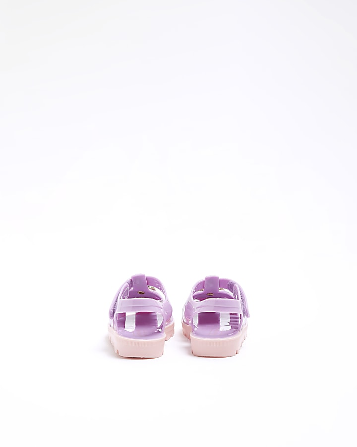 Mini girls purple RI jelly sandals