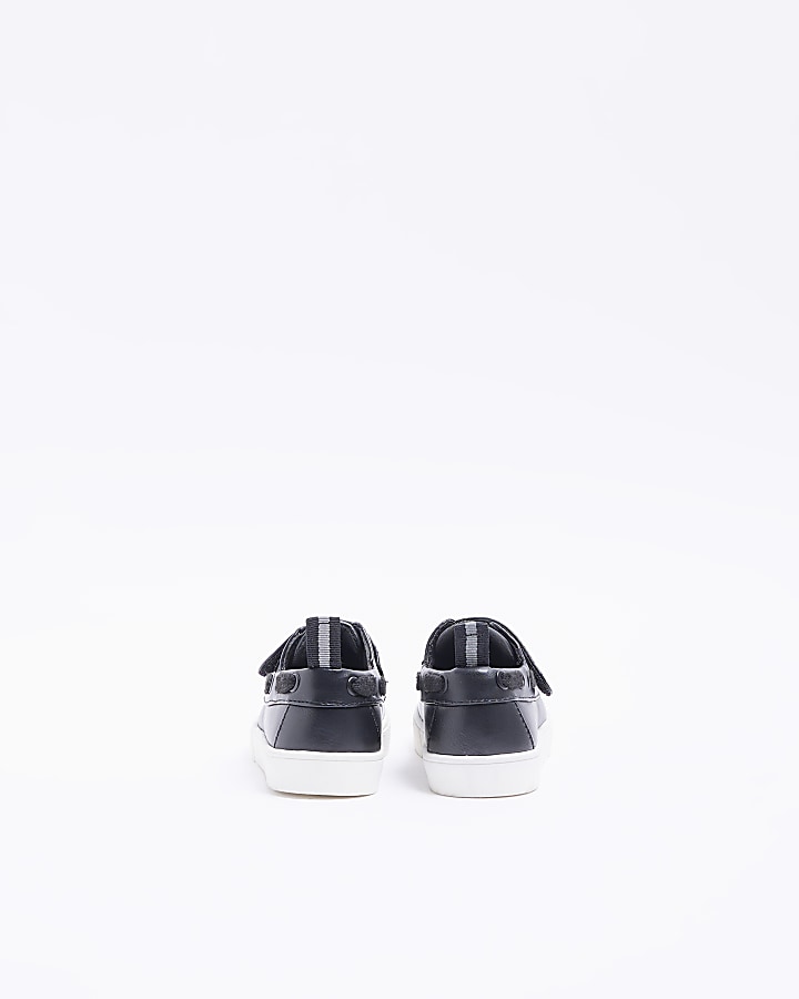 Mini Boys Black Velcro Hybrid Boat Shoes