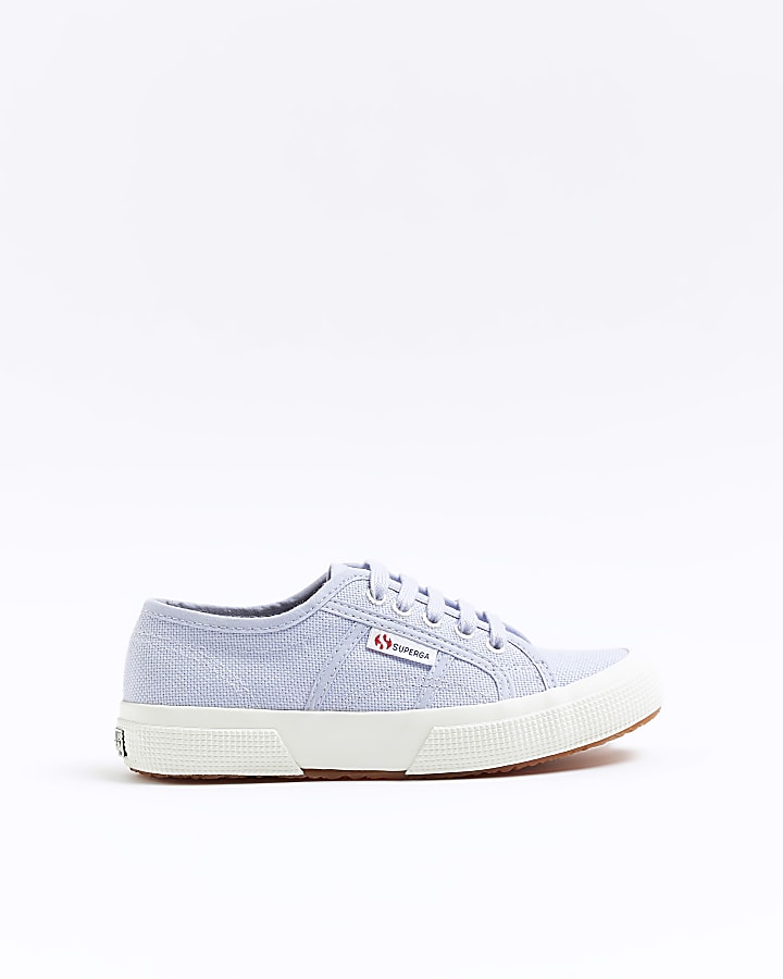 Girls purple superga laceup trainers