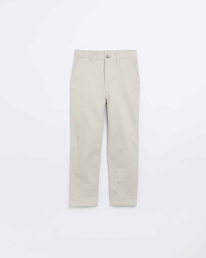 Boys stone chino trousers