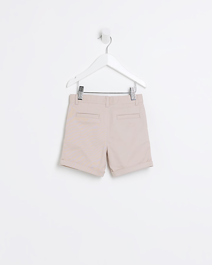 Mini boys pink stretch chino shorts