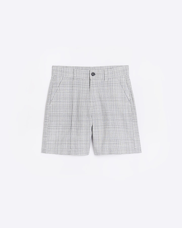 Boys grey marl textured shorts