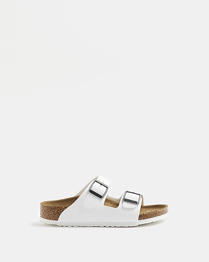 Boys white Birkenstock sliders