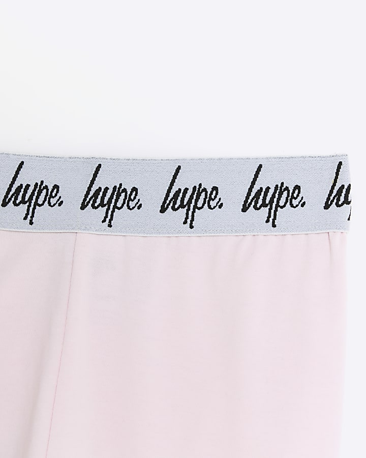 Girls Pink HYPE Leggings 2 pack