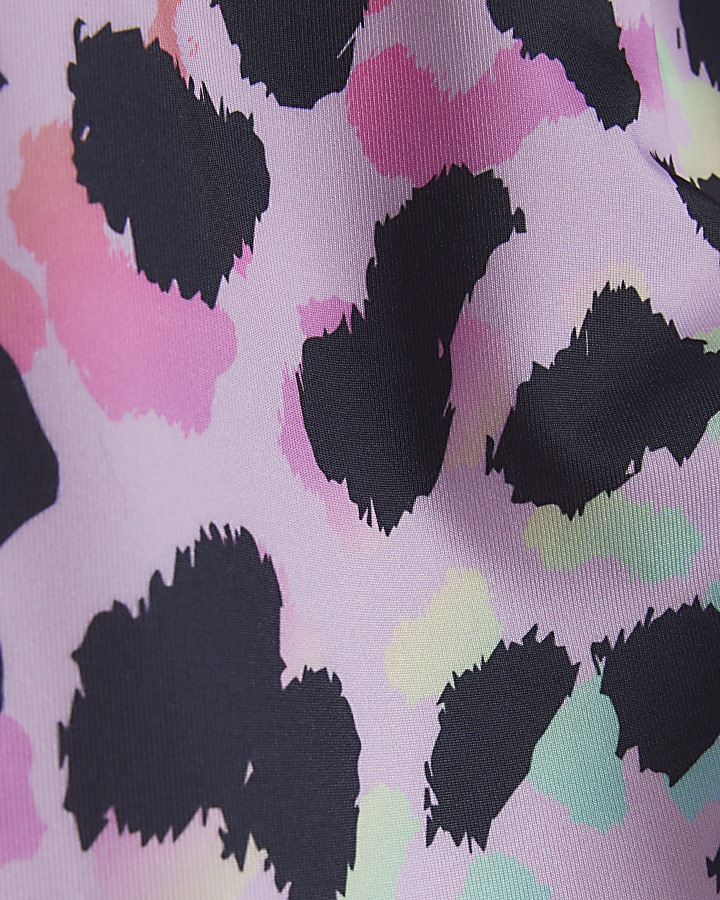 Girls pink Hype leopard print leggings