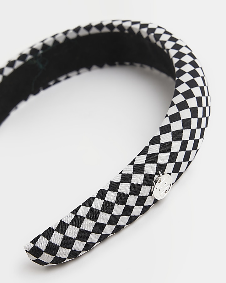 gIRLS Black Checkerboard Padded headband