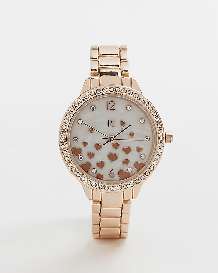 Rose gold diamante outlet watch