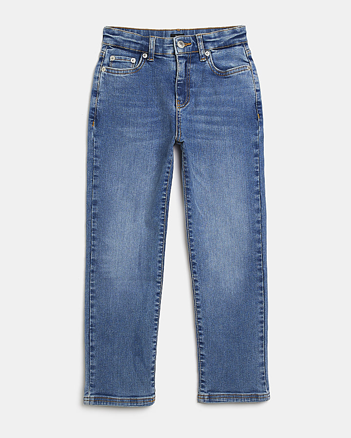 Boys Blue Denim Straight Jeans