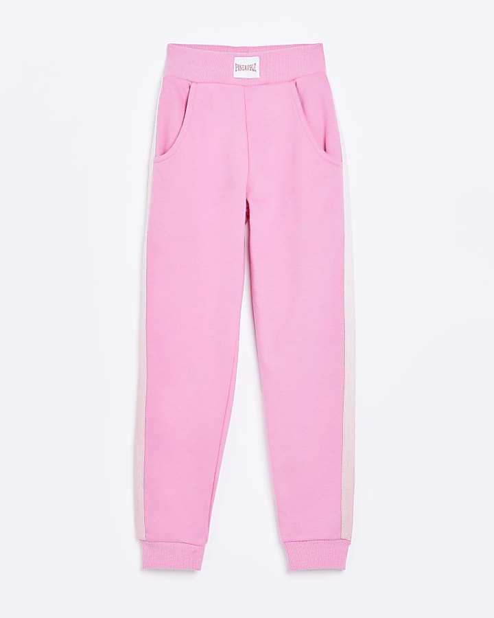 Girls Pink Pineapple Ombre Joggers