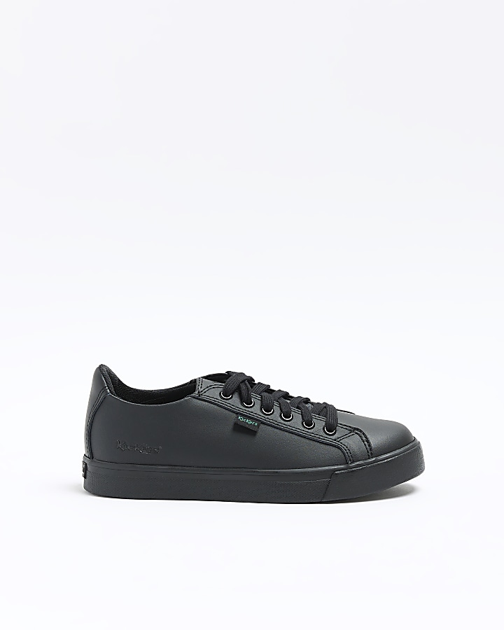 Boys black Kickers lace up shoes