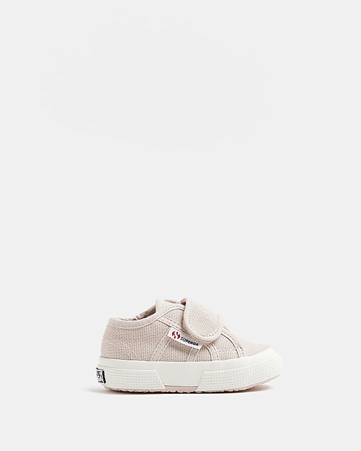 Baby girls Pink Superga velcro Trainers