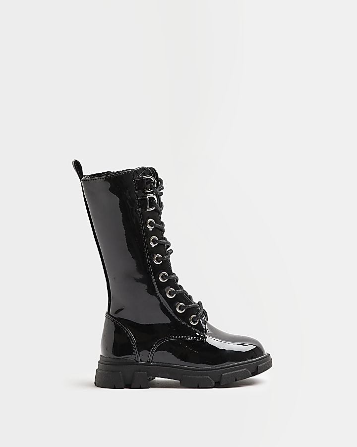 Girls lace best sale up combat boots