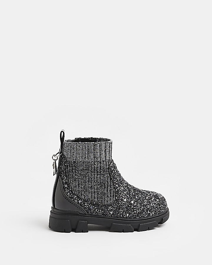 Girls silver glitter boots sale