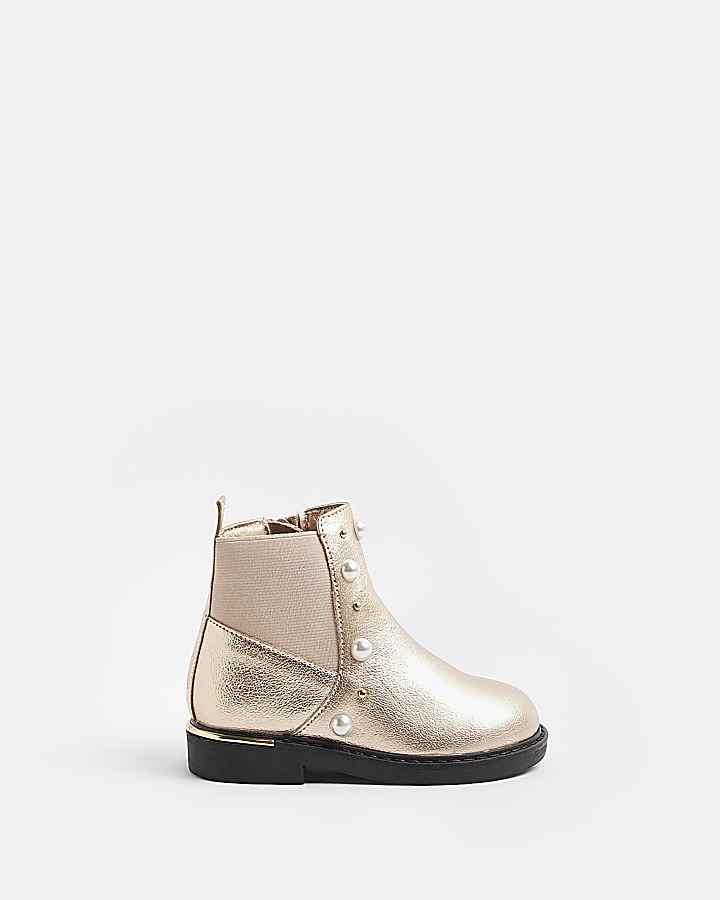 Gold discount boots girls