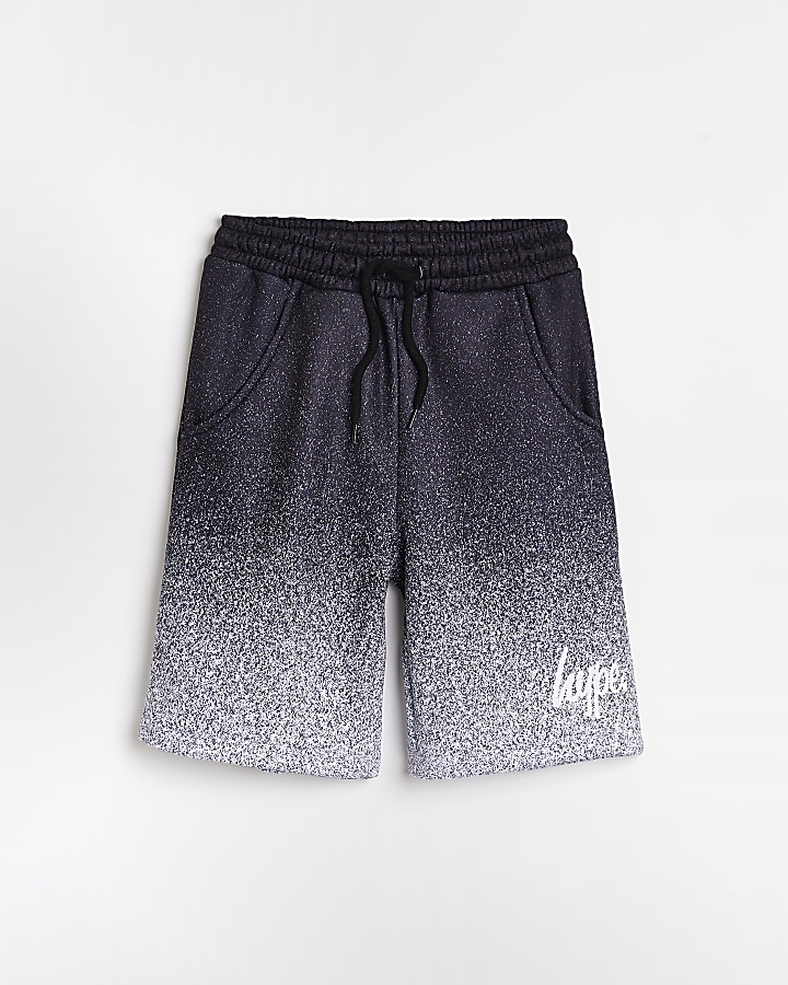 Boys grey HYPE speckled ombre shorts