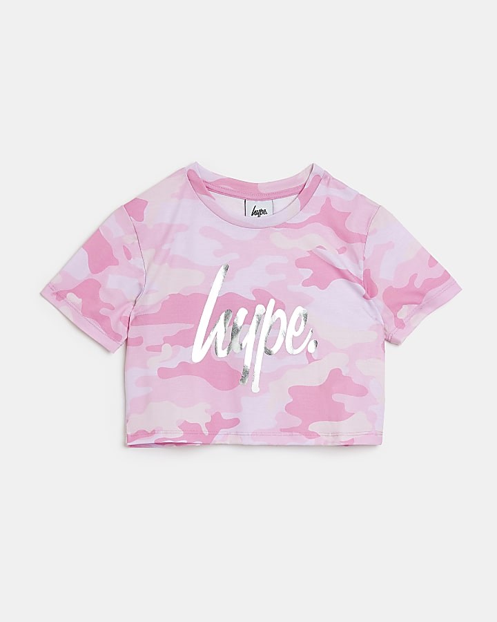 Pink camo hot sale crop top