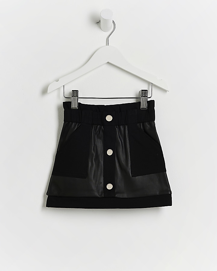 River island paperbag deals leather skirt