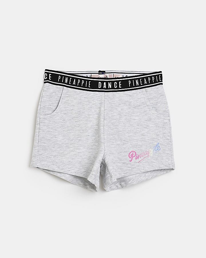 Girls grey Pineapple runner shorts