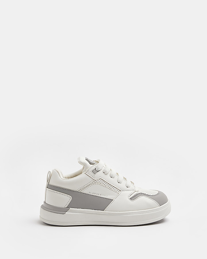 Boys White Wedge colour block Trainers