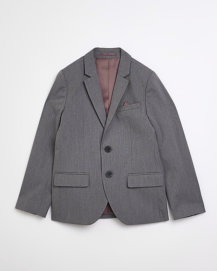 Boys grey tailored suit jacket