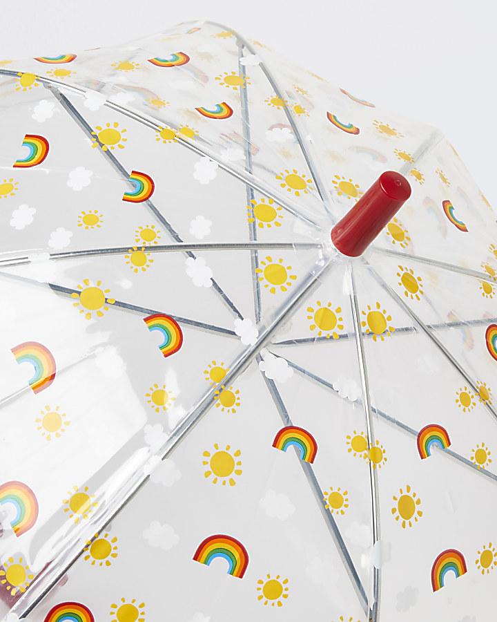 Girls pink rainbow umbrella