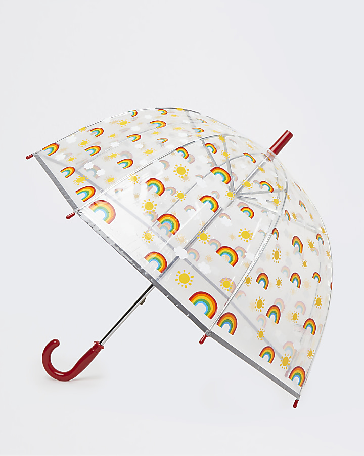 Girls pink rainbow umbrella