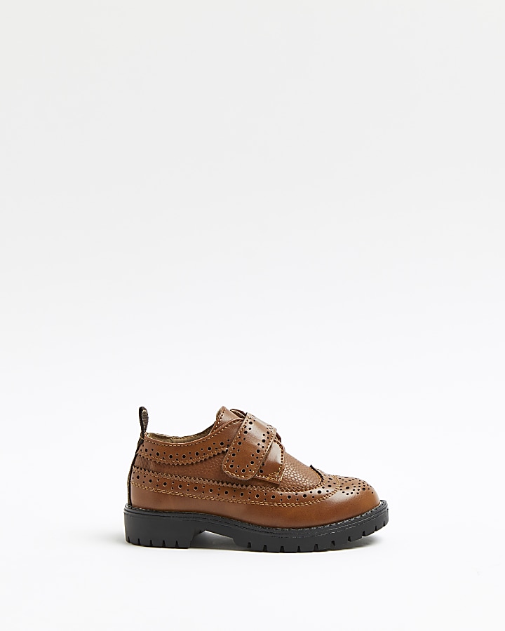 Boys tan brogue on sale shoes