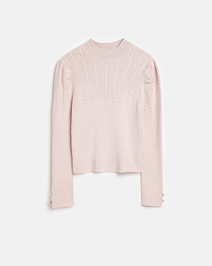 Girls polo neck on sale jumper