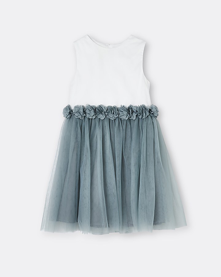 Mini girls grey Chi Chi floral dress