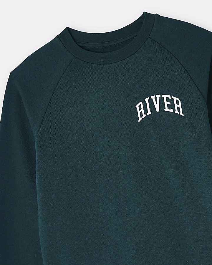 Boys green River sweatshirt