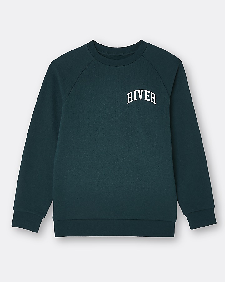 Boys green River sweatshirt