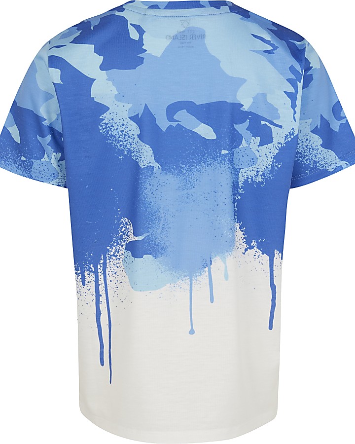 Boys blue 'Vibes' drip t-shirt