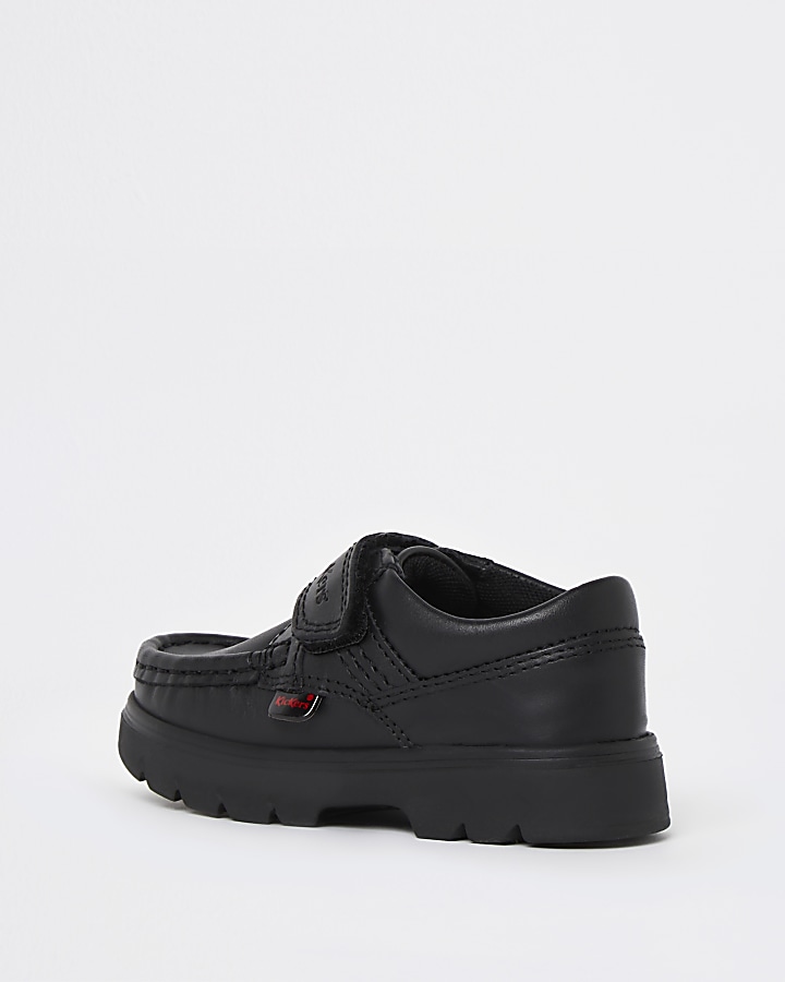 Mini boys black Kickers leather shoes