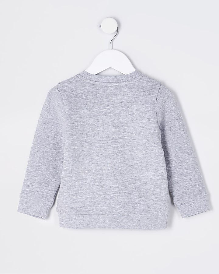 Mini boys grey river sweatshirt