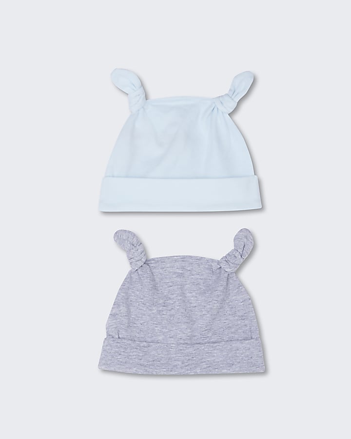 Baby blue 'Liitle prince' hats 2 pack