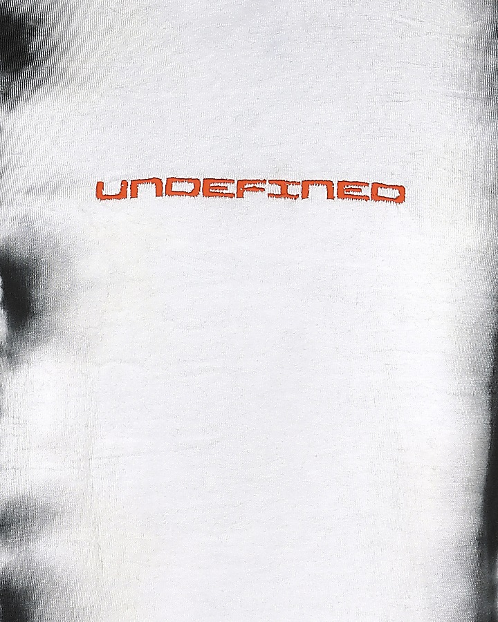 Boys white tie dye 'Undefined' t-shirt
