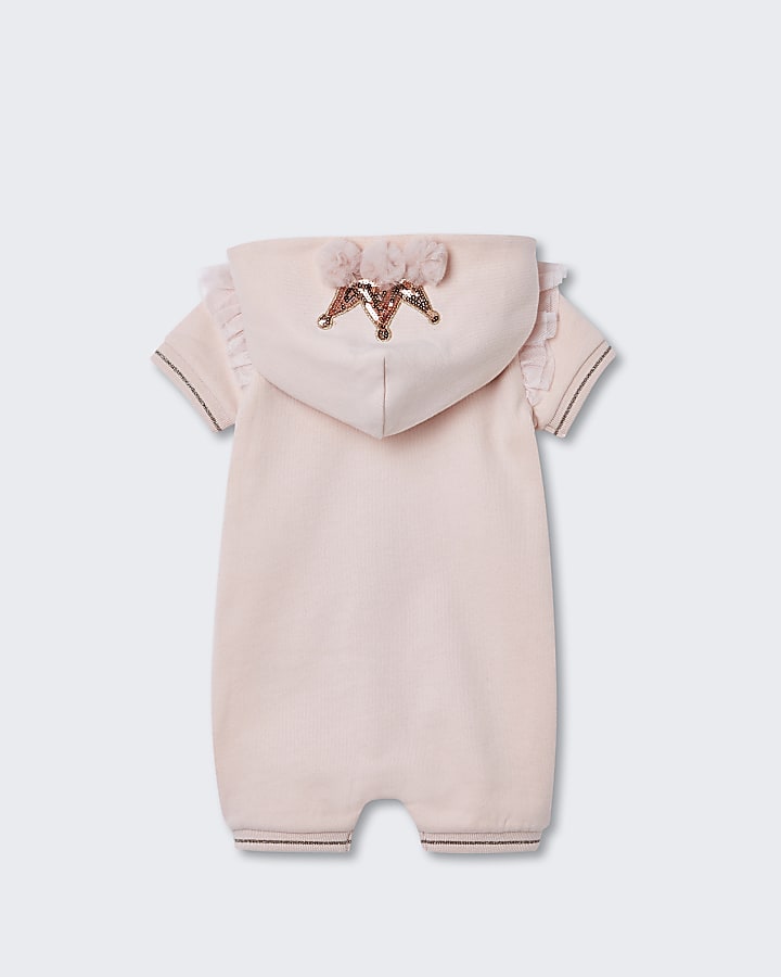 Baby pink crown RI bodysuit