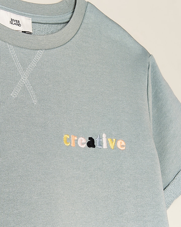 Girls green 'Creative' t-shirt