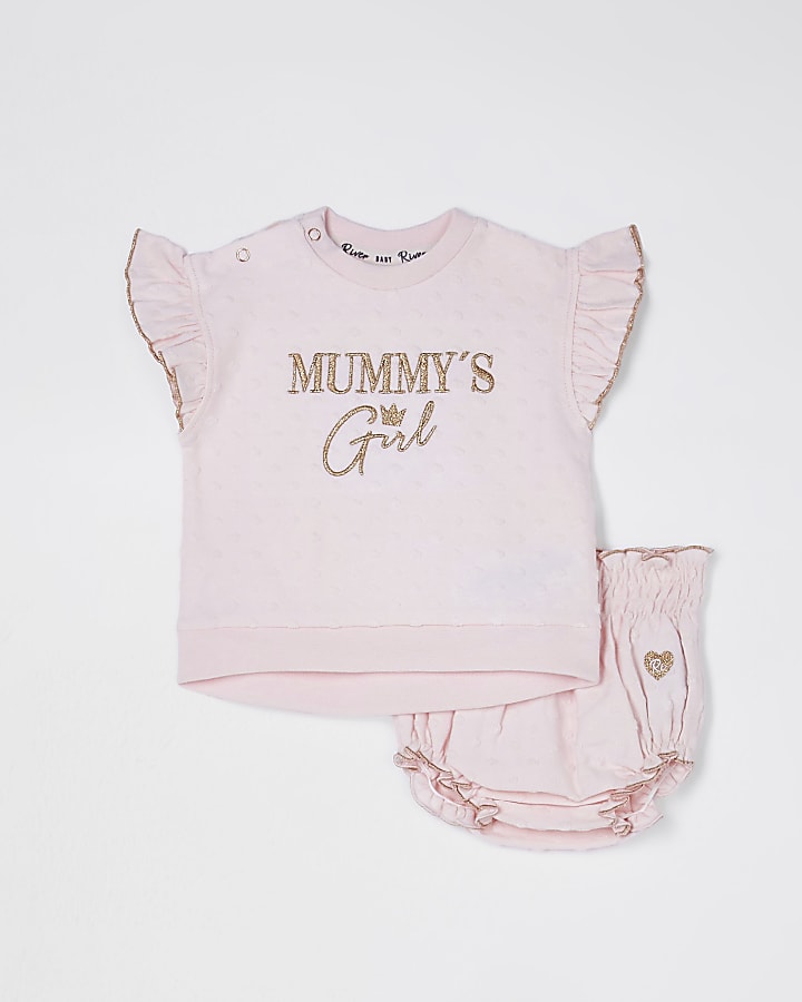 Baby pink 'Mummys girl' bloomer set