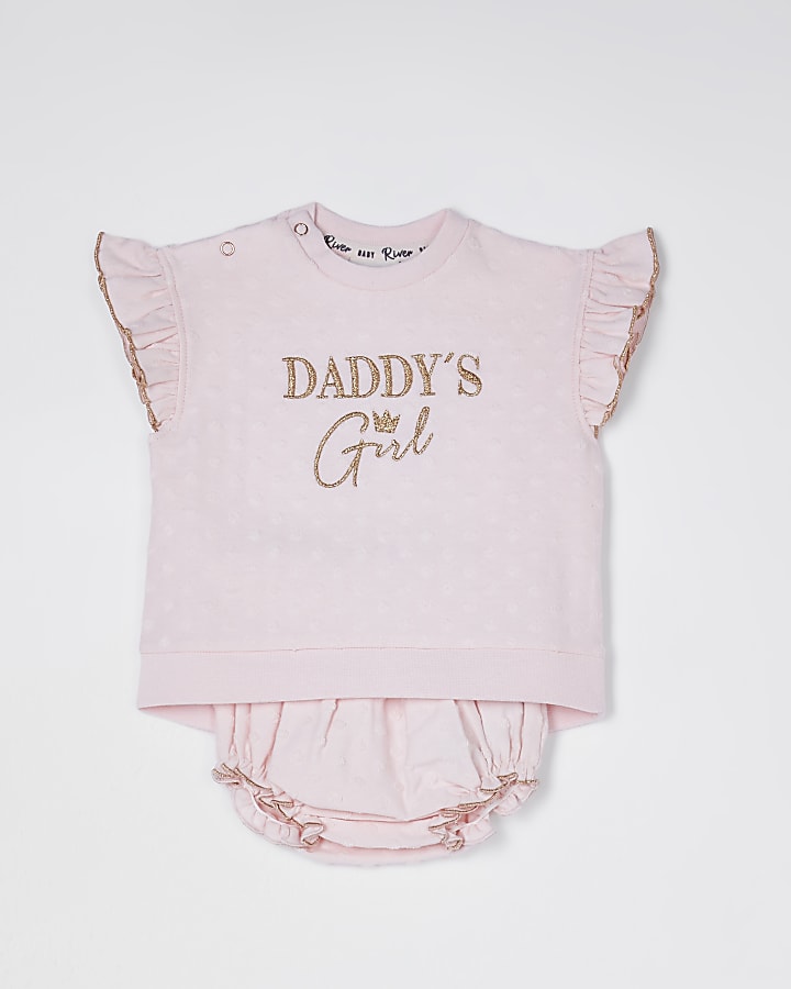 Baby pink 'Daddy's girl' bloomer set