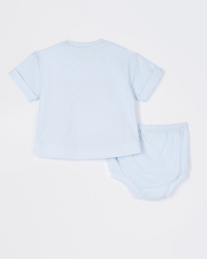 Baby blue 'Daddy's boy' bloomer outfit