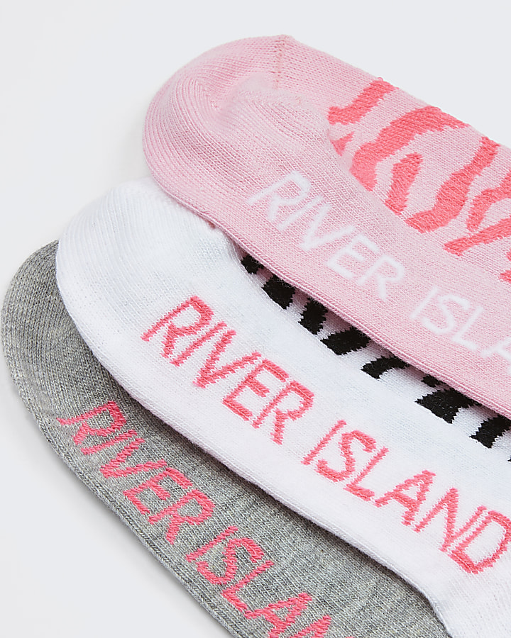 Girls pink zebra print socks