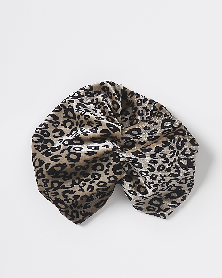 Girls leopard print turban